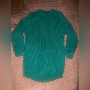 Green Christmas sweater dress